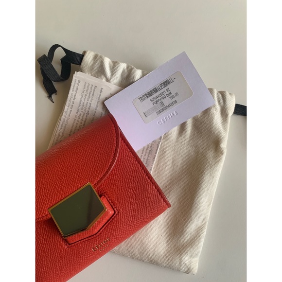 NWT Celine Trotteur  Red Wallet Card Holder - Picture 7 of 13